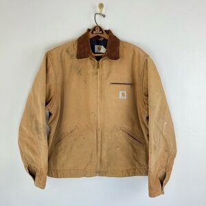 Vintage 90’s Union Made Carhartt 6BLJ Detroit Blanket Lined Jacket • Sz 46T
